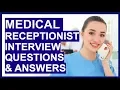 MEDICAL RECEPTIONIST Interview Questions Answers TIPS