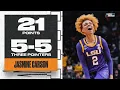 Jasmine Carson heats up for historic quarter in LSU s title win