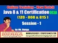 Java Certification 8 11 OCJA 1Z0 - 808 815 Session