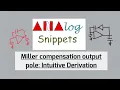 Miller compensation output pole intuitive derivation