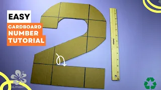 DIY Cardboard Number 2 Tutorial for Party Decoration Centerpiece Number Pinata Ideas 14 x 11