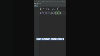 Python code for converting tuple to list