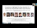 Compilation of QCrank Encoding Algorithm for a Dynamically Programmable Qubit Array Processor