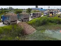 Download Lagu Unexpected Excellent Expert 5-TON Dump Trucks And Bulldozer Push Stone Land Delete Pond