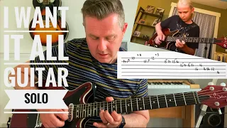 Queen I Want It All Guitar Solo Lesson (Guitar Tab) Feat Zandy Owens