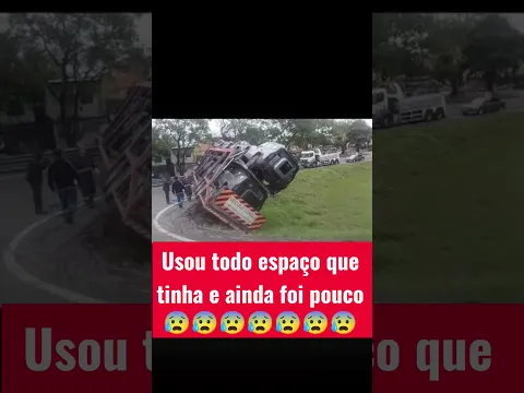 faltou espaço pro caminhão no retorno #caminhão #caminhoneiro