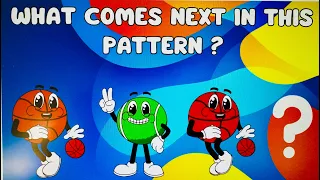 Patterns Quiz Find the next thing in the pattern Kindergarten Grade1 quiz Sports Pattern Quiz