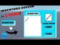 How to make an Inventory System on Roblox Studio 5 mins only