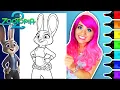 Coloring Zootopia Judy Hopps Disney Coloring Page Ohuhu Art Markers
