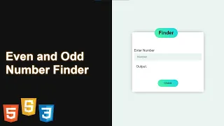 Even Odd Number Finder using JavaScript