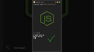 Hello World - JavaScript Running from terminal