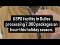Inside a USPS shipping facility
