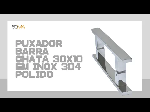 Download MP3 Puxador 30x10 Barra Chata em Inox 304 Polido