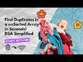 Find Duplicates in an Unsorted Array FAST DSA Interview Question