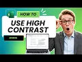 How to Use High Contrast Colors in Excel Easy Guide
