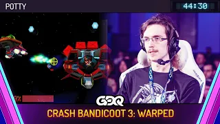 Crash Bandicoot 3 Warped by Potty in 44 30 - Awesome Games Done Quick 2026