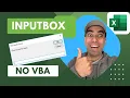 VBA INPUTBOX e MSGBOX Rapido e Facil