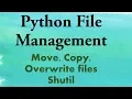 Move copy overwrite files in Python using Python Shutil