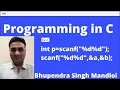 Scanf function in C programming Part-2