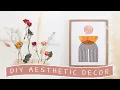 DIY BOHO DECOR easy dried flowers boho wall art