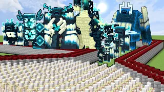 IRON GOLEM ARMY DEATHRUN (EVERY MINECRAFT SCULK BOSS)