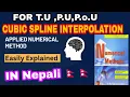 NATURAL CuBiC SpLinE - Interpolation Full Concept In Nepali Numberical Method Esay Way