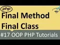 OOP PHP Final Method and Final class