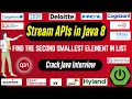 Java 8 Stream API Interview Questions Find the Second smallest element in a list using Stream API