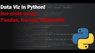 Data Visualization in PYTHON - Basic Bar Plot Using PANDAS NUMPY MATPLOTLIB