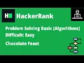 Resolviendo Chocolate Feast en HackerRank B-Coding