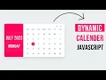 Dynamic Calendar with JavaScript