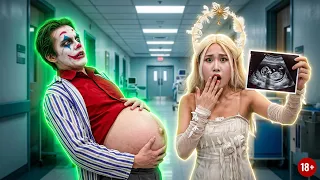 The clown is actually pregnant #Clown #Angel