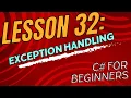 Lesson 32 Exception Handling