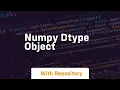numpy dtype object