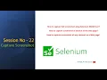 Session-22 How To Take Screenshot in Selenium WebDriver using Java Capture Screenshot Selenium