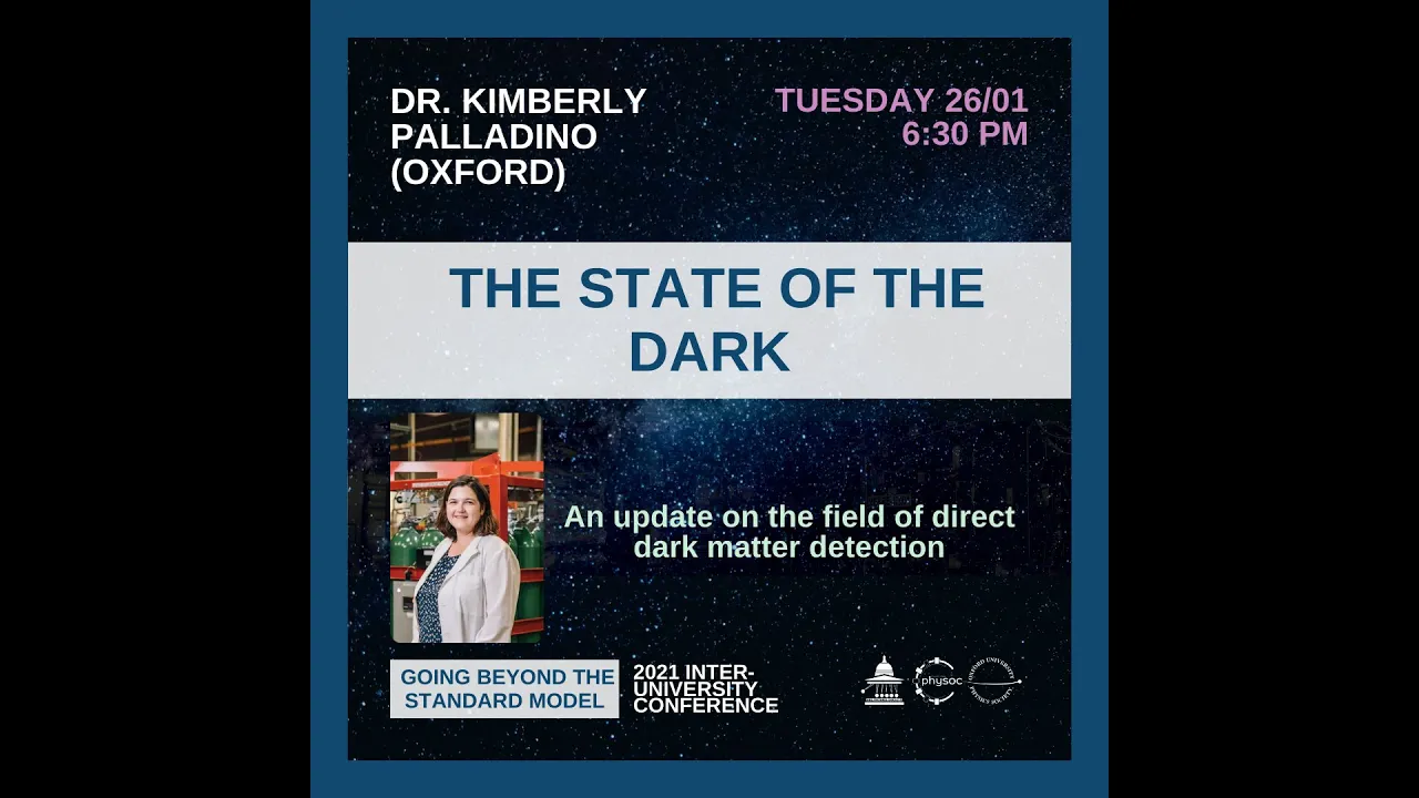 Dr Kimberly Palladino: The State of the Dark (Beyond the Standard Model 2/6)