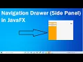 How to create Navigation Drawer Side Panel in JavaFX JavaFX Drawer