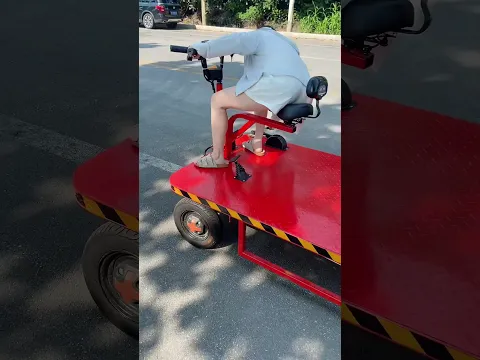 Watch This Electric Flatbed Cart Handle Heavy Loads! #shorts #viralvideo