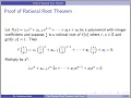 Rational Root Theorem with Proof