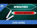 OPERATORS Unary Operator In Java
