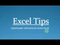 How To Use Standard Deviation Function In Excel