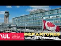 MONTREAL TRUDEAU INT L AIRPORT YUL WALKING TOUR THROUGH THE DEPARTURES TERMINAL AIRLINES COUNTERS