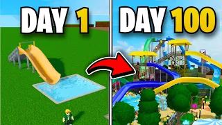 Can I Build a Massive Water Park in 100 Days? | Roblox