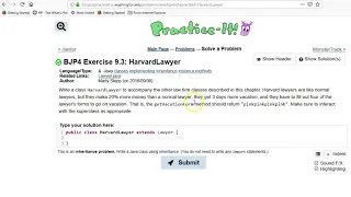 Building Java Programs Chapter 9 Exercise 9 3 HarvardLawyer