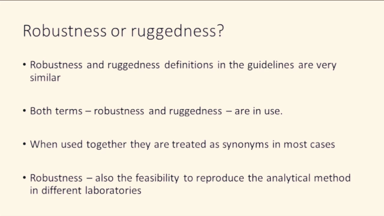 Robustness and ruggedness introduction