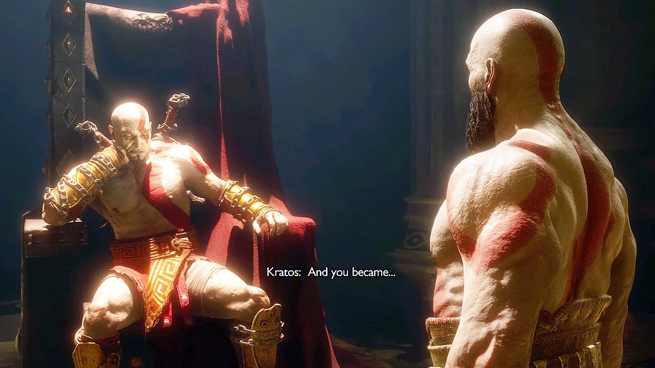Kratos Meets Young Kratos In Valhalla Scene - God Of War Ragnarok Valhalla DLC Kratos Meets Young Kratos In Valhalla Scene - God Of War Ragnarok Valhalla DLC