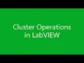 Cluster Operations in LabVIEW