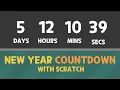 How to make NEW YEAR COUNTDOWN PROGRAM with scratch