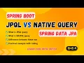 JPQL vs NATIVE Query Spring Data JPA Query Param learncodewithsatish