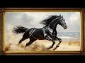 Liberty Vintage TV Oil Art Horse Painting Gold Frame TV Art Art Screensaver for TV 2 hrs